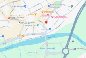 Google Maps Screenshot  for 3 Spilman St Carmarthen, click to go to Google Maps